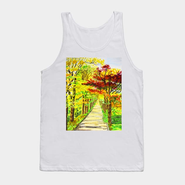 Autumn alley with red and yellow trees Tank Top by IrinaAfonskaya